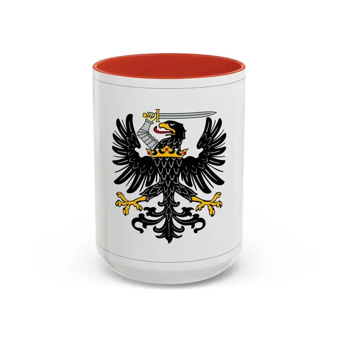 Flag of Royal Prussia Germany - Accent Coffee Mug 15oz Red - Go Mug Yourself