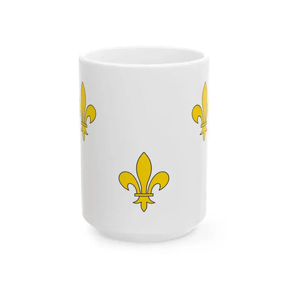 Flag of Royalist France (France) White Coffee Mug 15oz - Go Mug Yourself