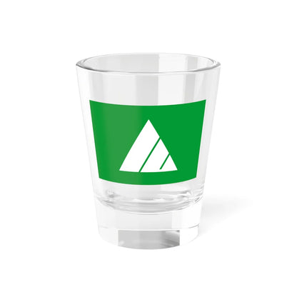 Flag of Rubeshibe Hokkaido 1964-2006 (Japan) Shot Glass 1.5oz 1.5oz - Go Mug Yourself