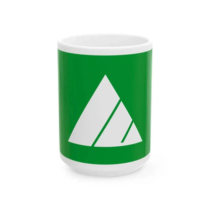 Flag of Rubeshibe Hokkaido 1964-2006 (Japan) White Coffee Mug 15oz - Go Mug Yourself