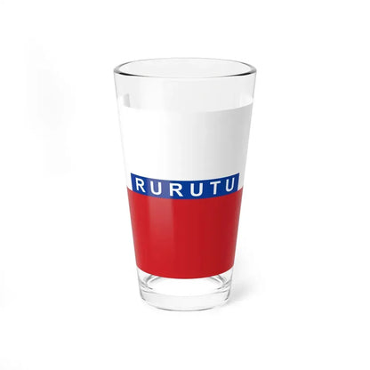 Flag of Rurutu (France) Pint Glass 16oz 16oz - Go Mug Yourself