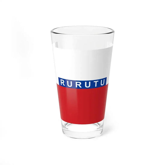 Flag of Rurutu (France) Pint Glass 16oz 16oz - Go Mug Yourself