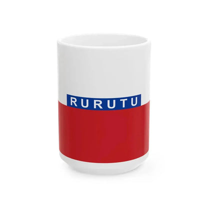 Flag of Rurutu (France) White Coffee Mug 15oz - Go Mug Yourself