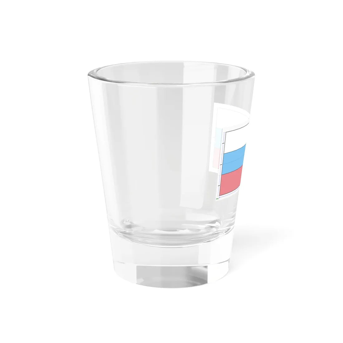 Flag of Russia 1991-1993 construction sheet (Russia) Shot Glass 1.5oz - Go Mug Yourself