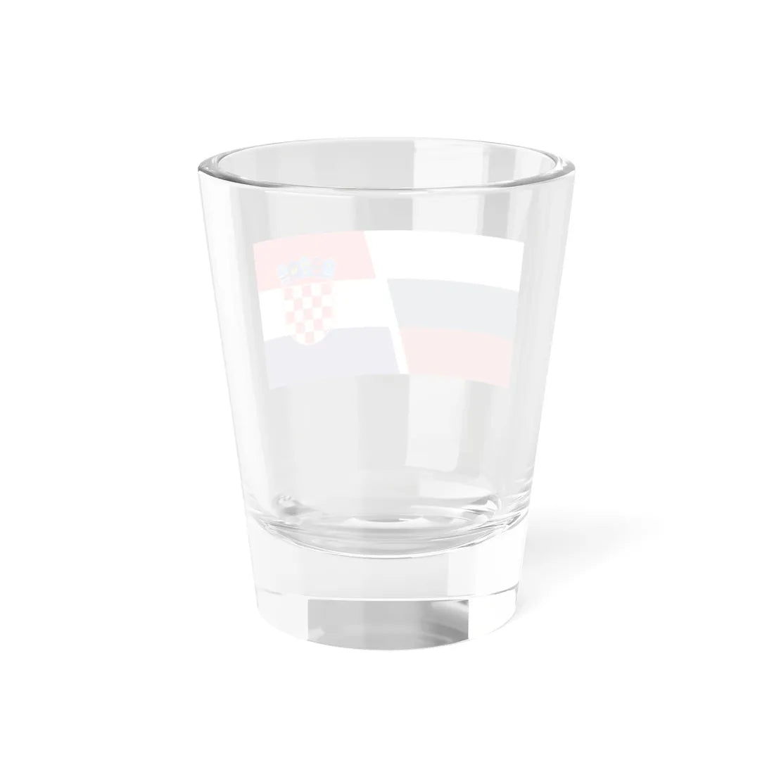Flag of Russia and Croatia (Croatia) Shot Glass 1.5oz - Go Mug Yourself