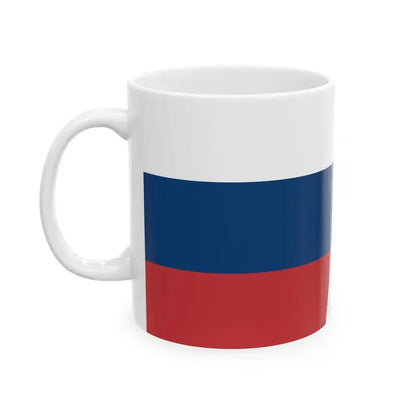 Flag of Russia and Croatia (Croatia) White Coffee Mug - Go Mug Yourself