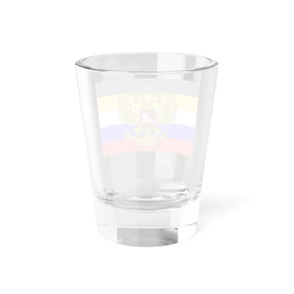 Flag of Russia combined tricolor with coat of arms (Russia) Shot Glass 1.5oz - Go Mug Yourself