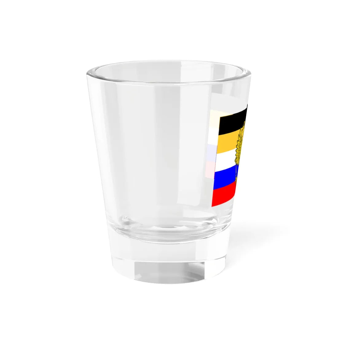 Flag of Russia combined tricolor with coat of arms (Russia) Shot Glass 1.5oz - Go Mug Yourself