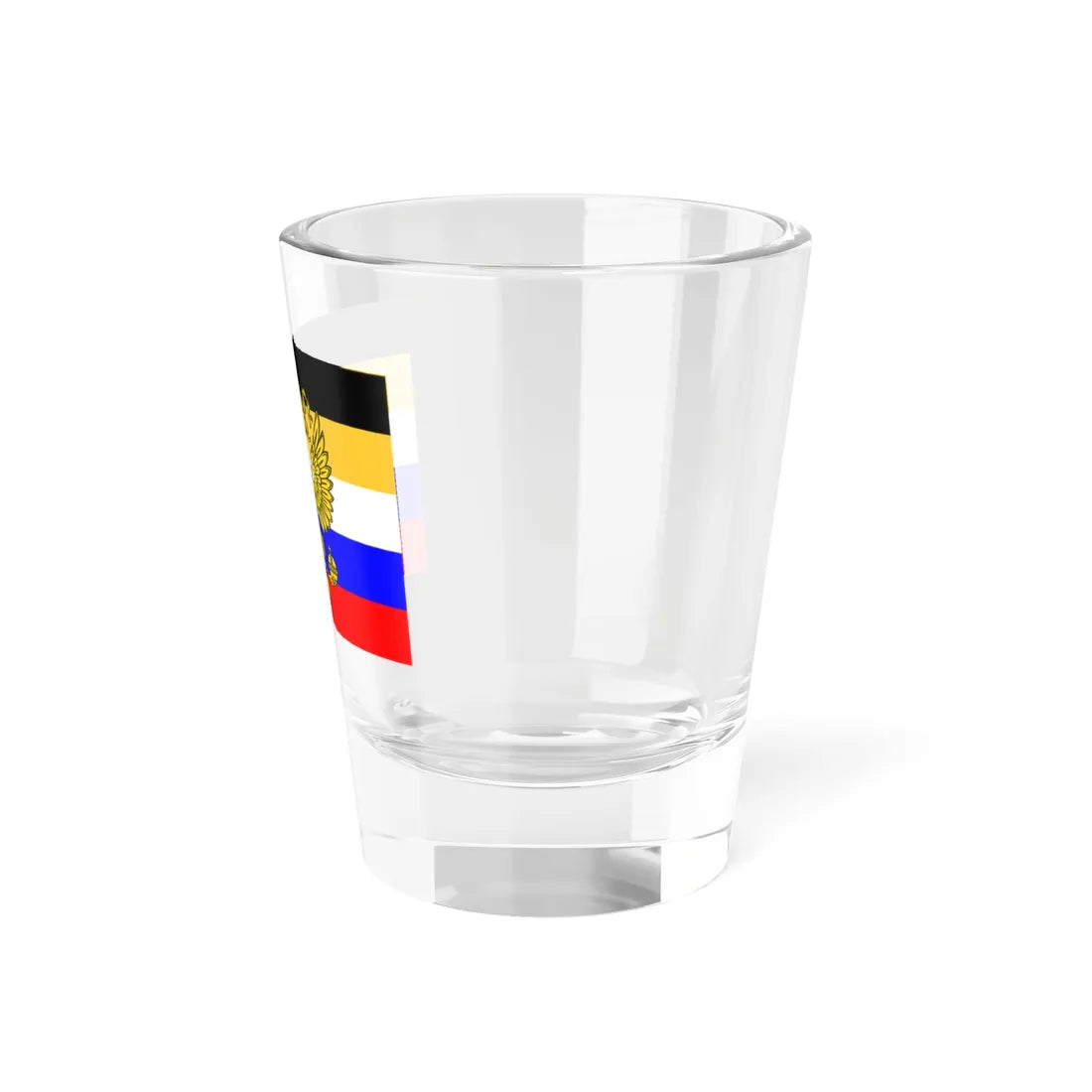 Flag of Russia combined tricolor with coat of arms (Russia) Shot Glass 1.5oz - Go Mug Yourself