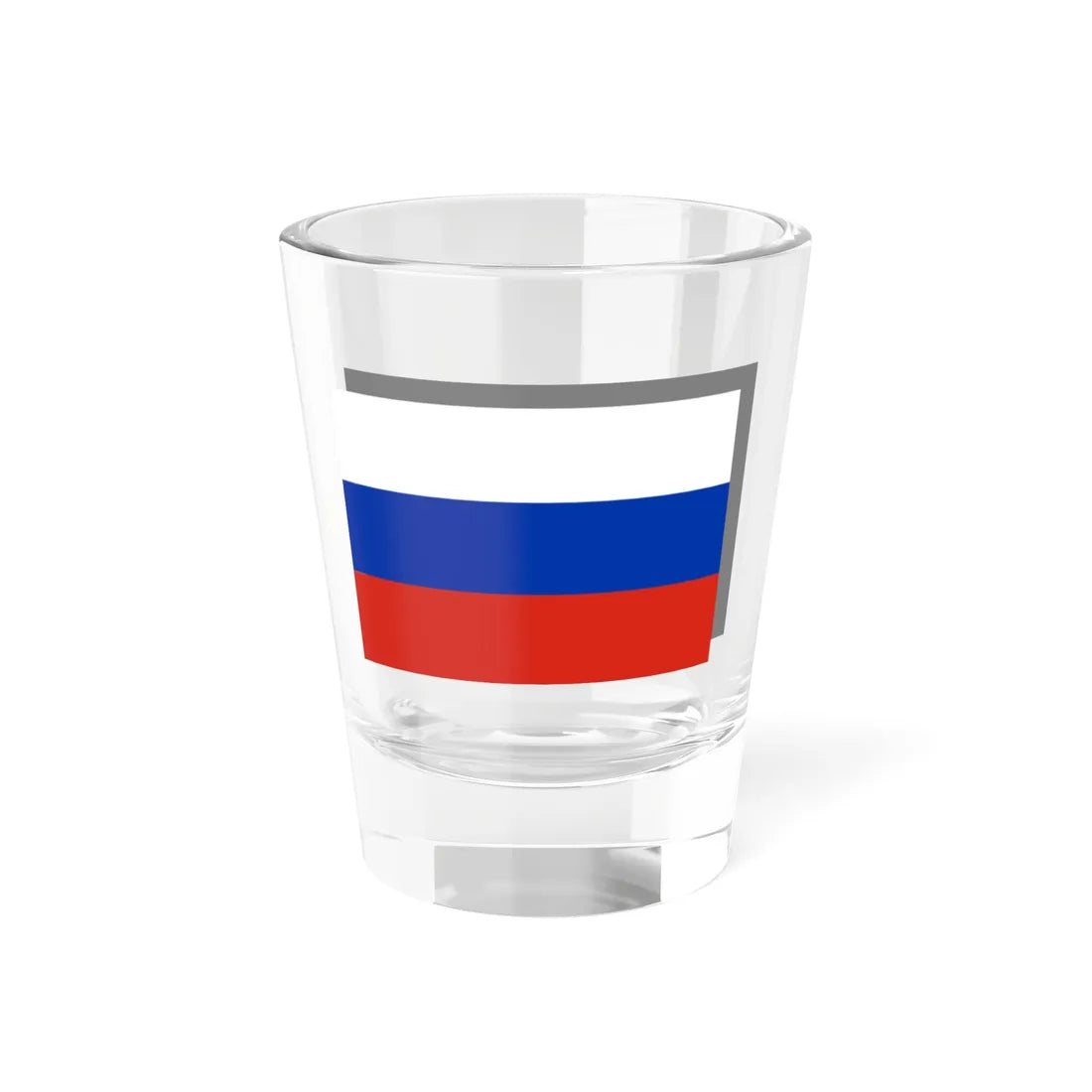 Flag of Russia on light background (Russia) Shot Glass 1.5oz 1.5oz - Go Mug Yourself