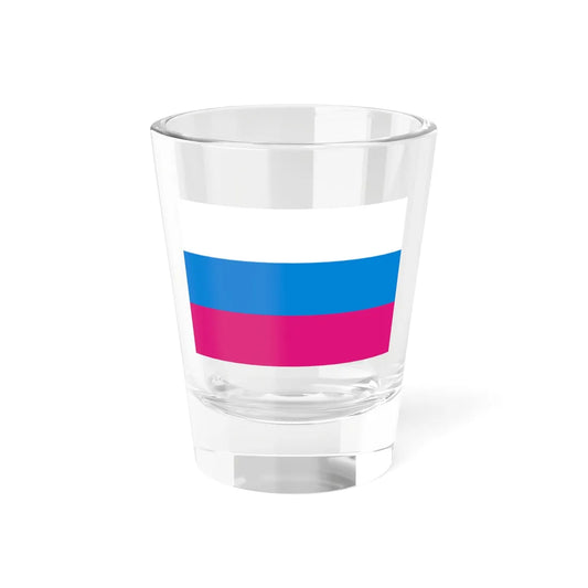 Flag of Russia white-blue-pink (Russia) Shot Glass 1.5oz 1.5oz - Go Mug Yourself