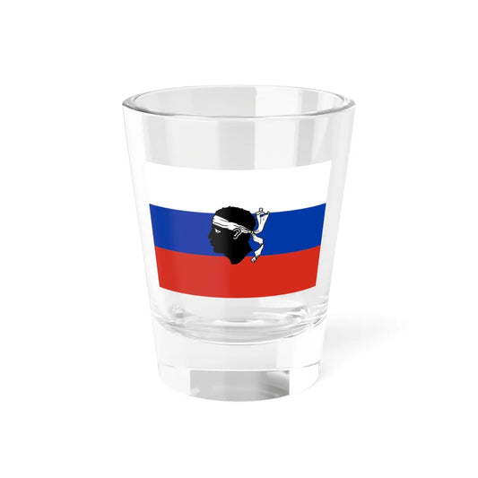 Flag of Russia with a Moors head in the center (Russia) Shot Glass 1.5oz 1.5oz - Go Mug Yourself