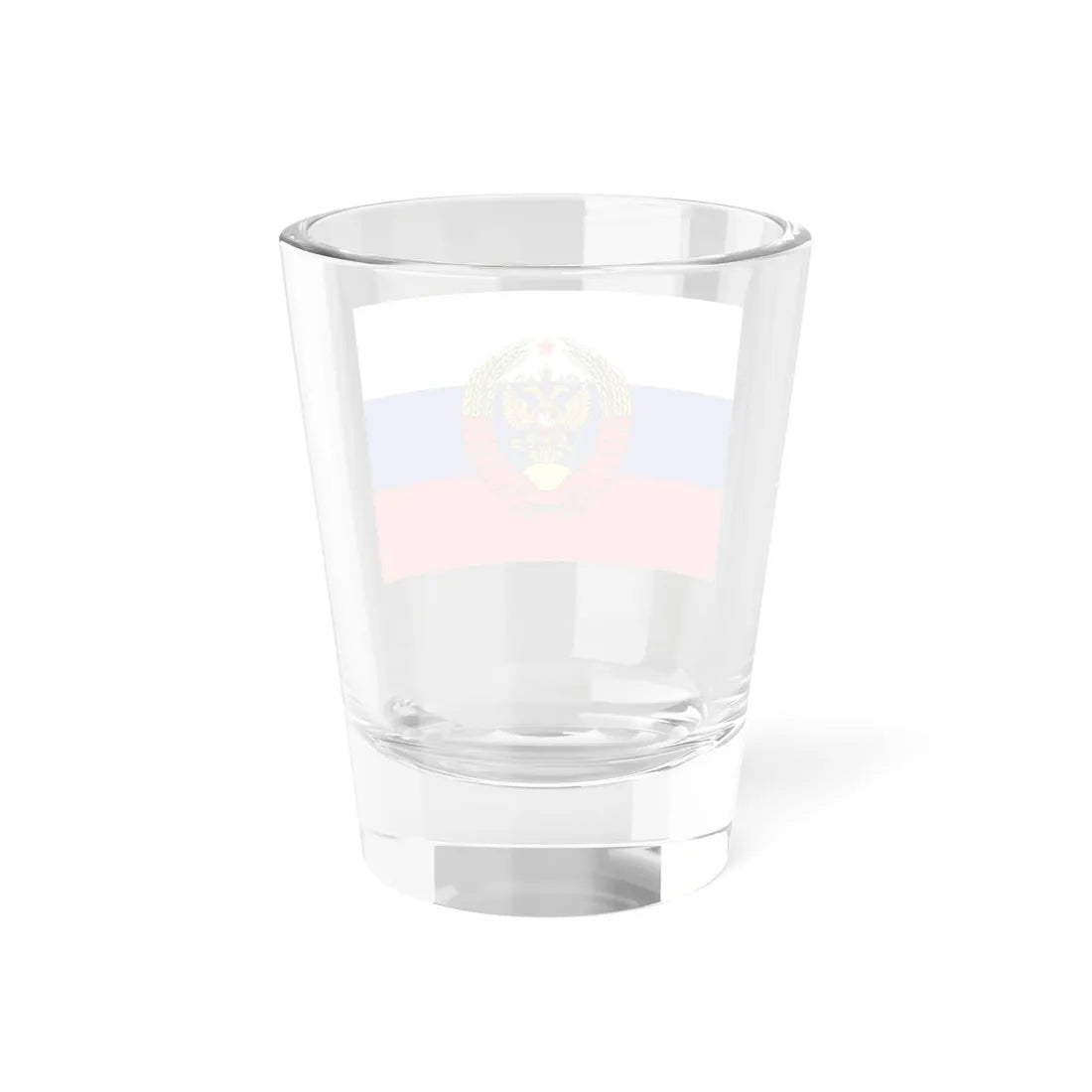 Flag of Russia with Soviet Eagle crest (Russia) Shot Glass 1.5oz - Go Mug Yourself