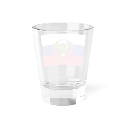 Flag of Russia with Soviet Eagle crest (Russia) Shot Glass 1.5oz - Go Mug Yourself