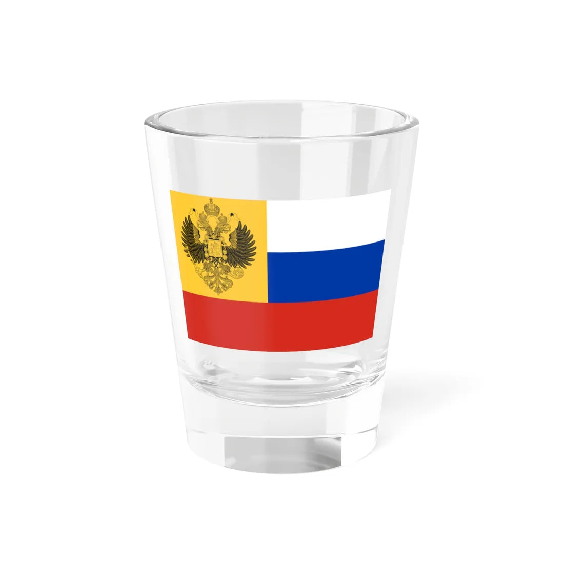 Flag of Russian Empire 1914-1917 common uncolored (Estonia) Shot Glass 1.5oz 1.5oz - Go Mug Yourself