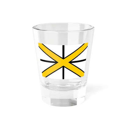 Flag of Russian Naval Infantry black-yellow-white (Russia) Shot Glass 1.5oz 1.5oz - Go Mug Yourself