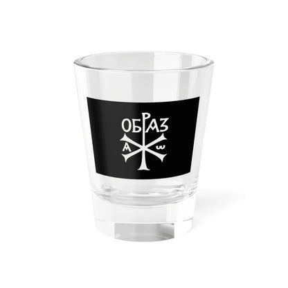 Flag of Russian Obraz (Russia) Shot Glass 1.5oz 1.5oz - Go Mug Yourself