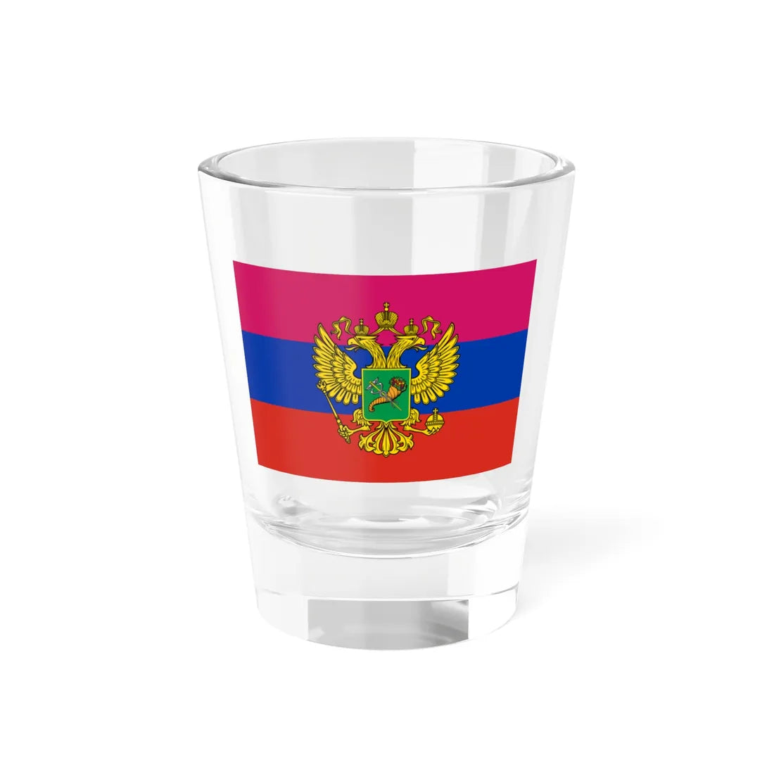 Flag of Russian-occupied Kharkiv Oblast (Russia) Shot Glass 1.5oz 1.5oz - Go Mug Yourself