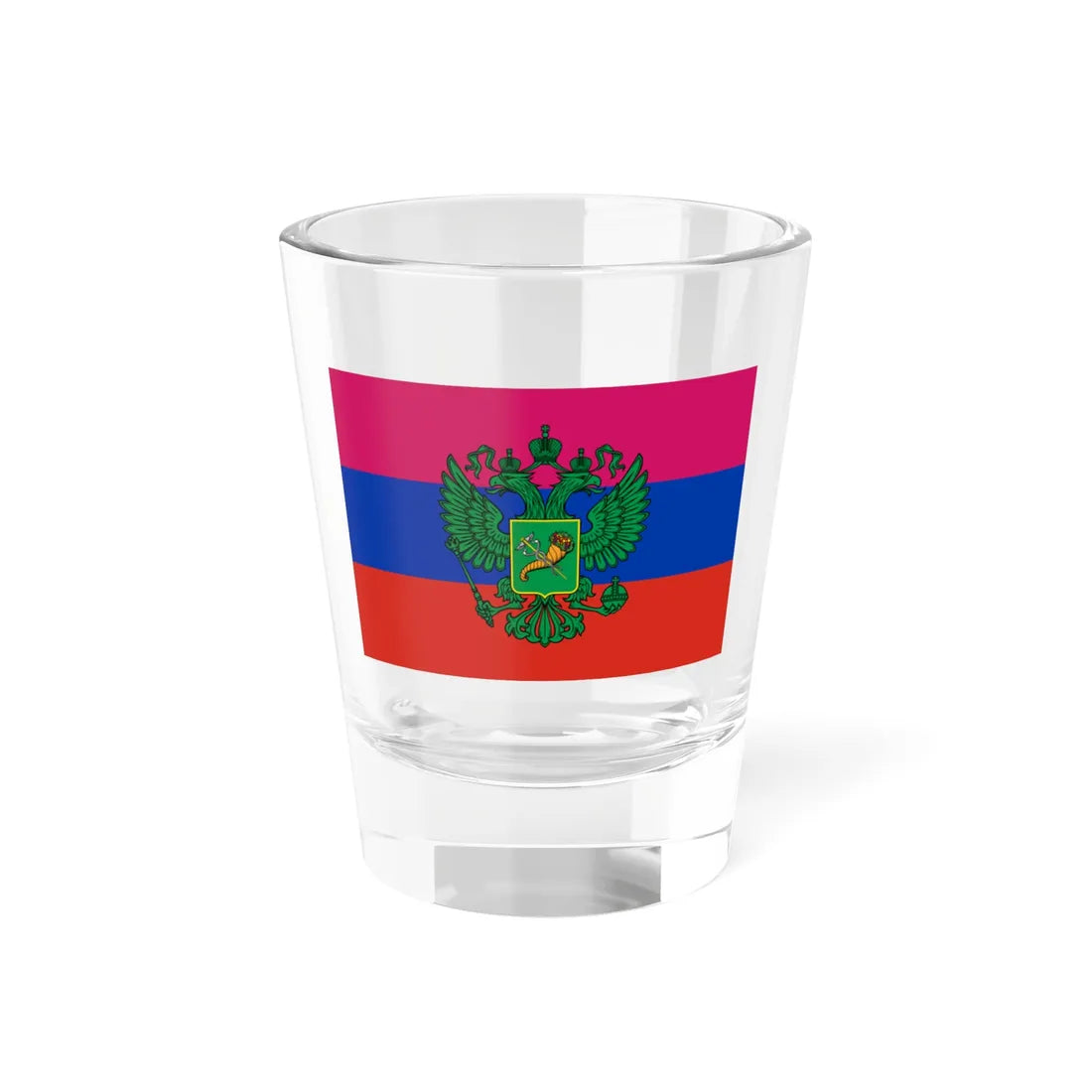 Flag of Russian occupied Kharkov Oblast (Russia) Shot Glass 1.5oz 1.5oz - Go Mug Yourself