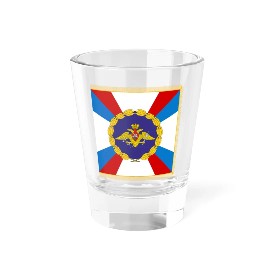 Flag of Russias Commander of the Space Forces (Russia) Shot Glass 1.5oz 1.5oz - Go Mug Yourself