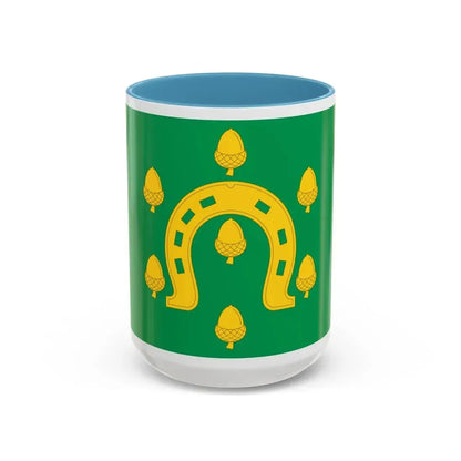 Flag of Rutland County UK - Accent Coffee Mug 15oz Light Blue - Go Mug Yourself