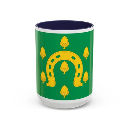 Flag of Rutland County UK - Accent Coffee Mug 15oz Navy - Go Mug Yourself