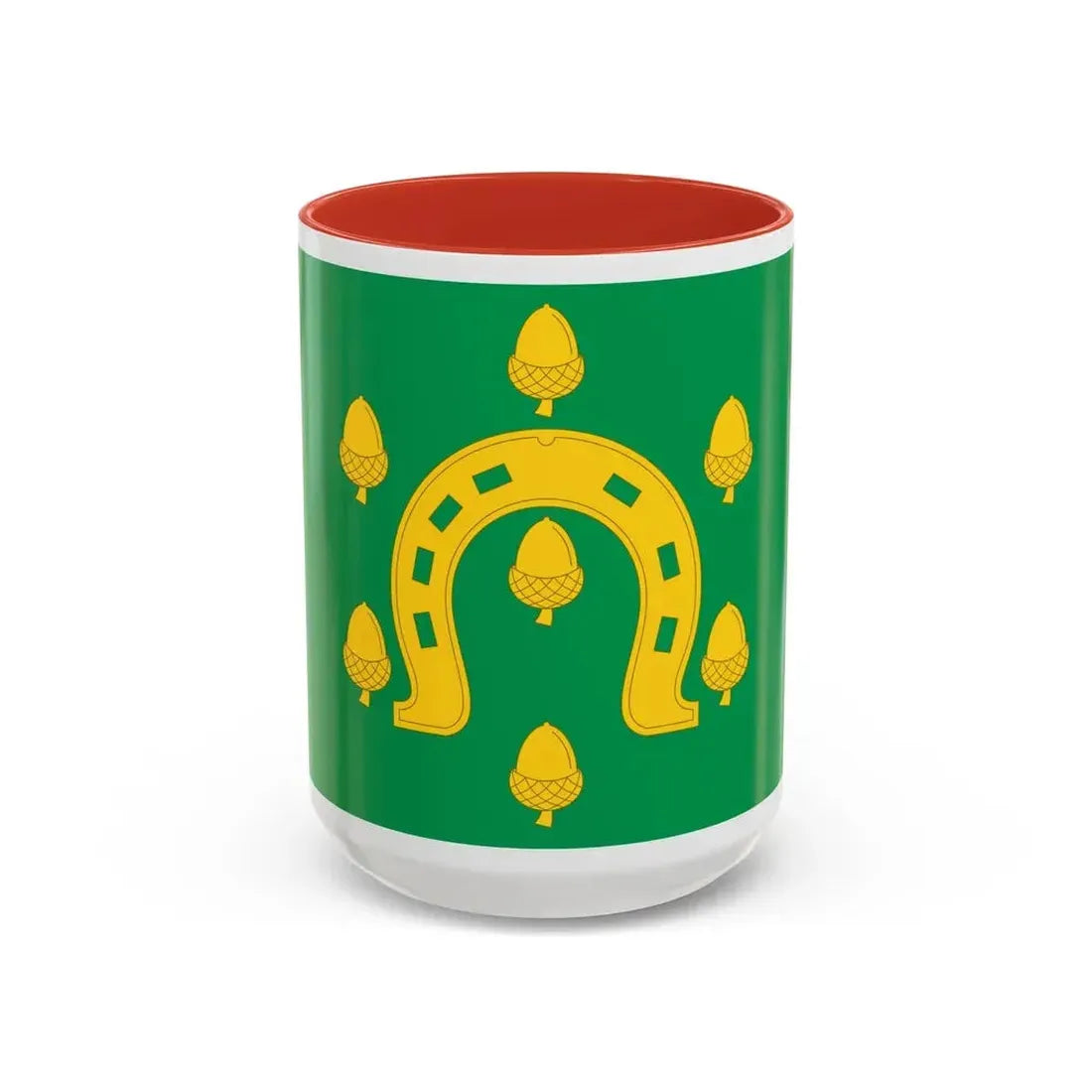 Flag of Rutland County UK - Accent Coffee Mug 15oz Red - Go Mug Yourself