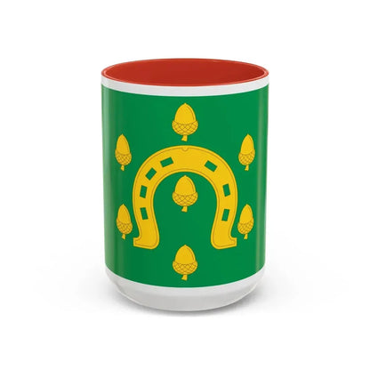 Flag of Rutland County UK - Accent Coffee Mug 15oz Red - Go Mug Yourself