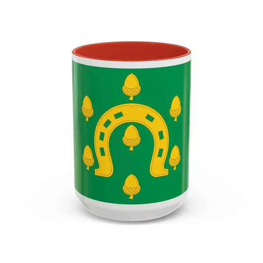 Flag of Rutland County UK - Accent Coffee Mug 15oz Red - Go Mug Yourself