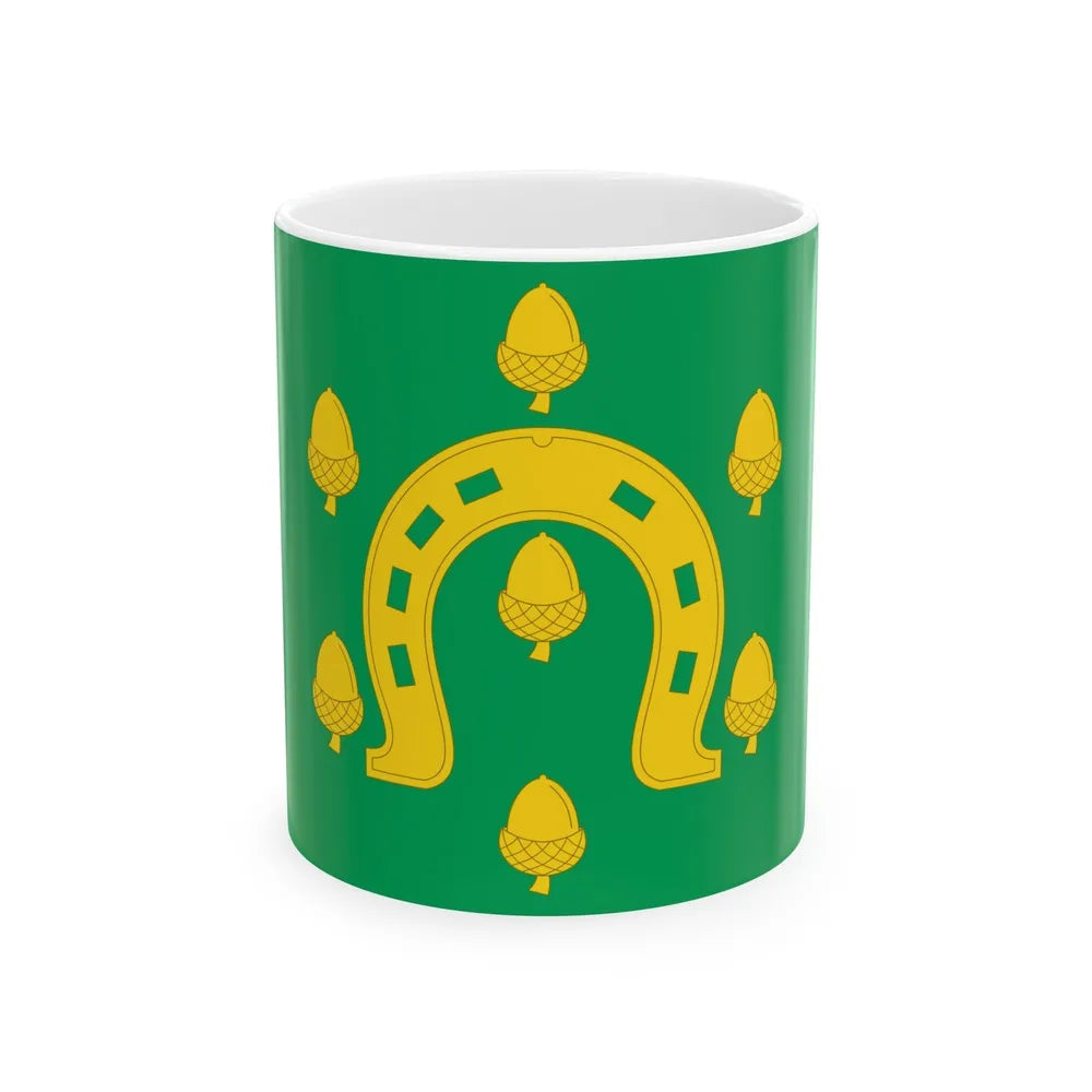 Flag of Rutland County UK - White Coffee Mug-11oz-Go Mug Yourself