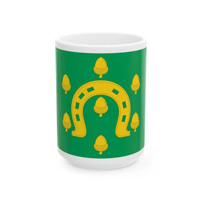 Flag of Rutland County UK - White Coffee Mug 15oz - Go Mug Yourself
