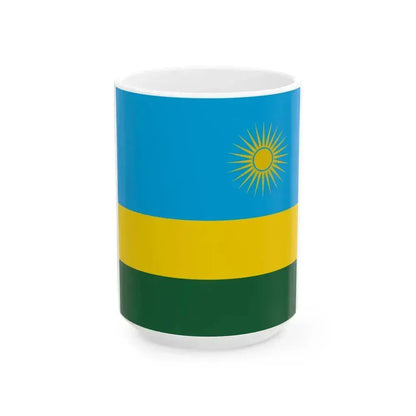 Flag of Rwanda 1-1 (Rwanda) White Coffee Mug 15oz - Go Mug Yourself