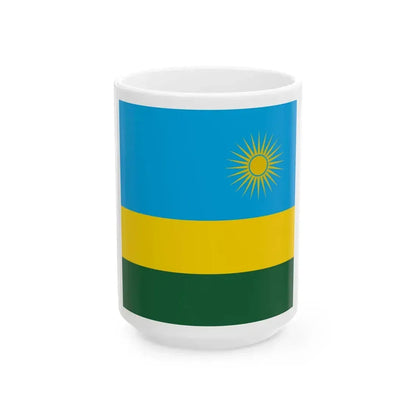 Flag of Rwanda 1-1 (Rwanda) White Coffee Mug 15oz - Go Mug Yourself