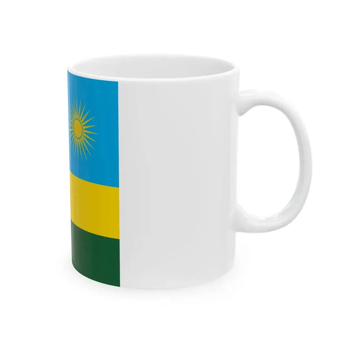 Flag of Rwanda 1-1 (Rwanda) White Coffee Mug - Go Mug Yourself