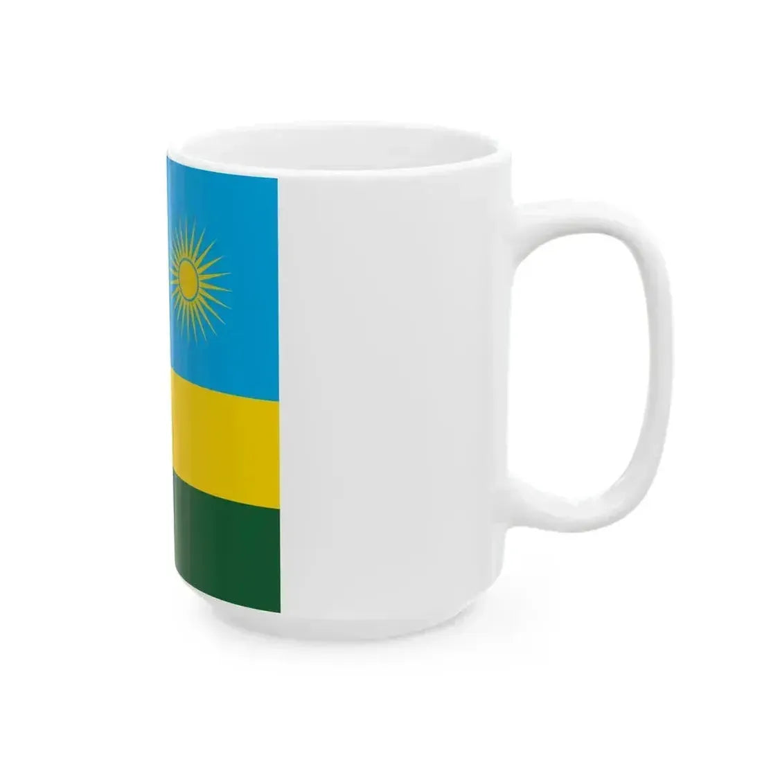 Flag of Rwanda 1-1 (Rwanda) White Coffee Mug - Go Mug Yourself