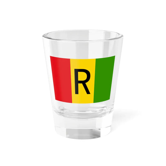 Flag of Rwanda 1961-2001 (Rwanda) Shot Glass 1.5oz 1.5oz - Go Mug Yourself