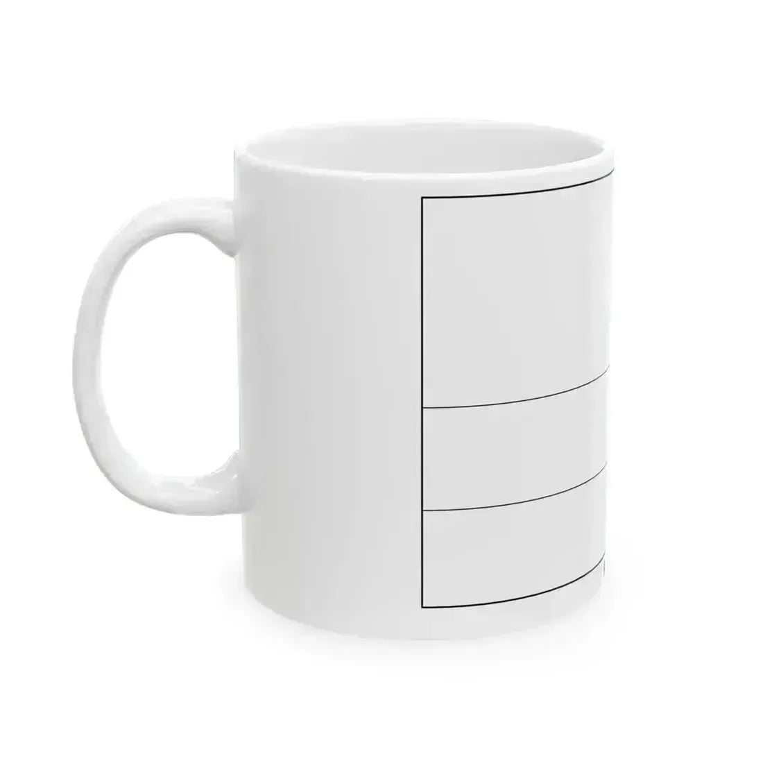 Flag of Rwanda colouring page (Rwanda) White Coffee Mug - Go Mug Yourself