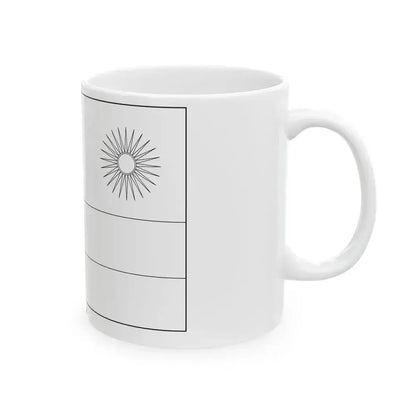 Flag of Rwanda colouring page (Rwanda) White Coffee Mug - Go Mug Yourself