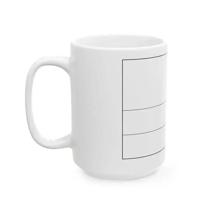 Flag of Rwanda colouring page (Rwanda) White Coffee Mug - Go Mug Yourself