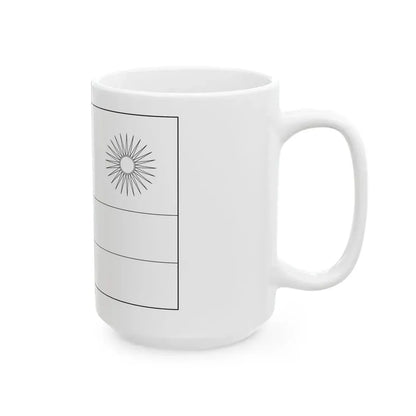 Flag of Rwanda colouring page (Rwanda) White Coffee Mug - Go Mug Yourself