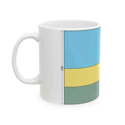 Flag of Rwanda construction sheet (Rwanda) White Coffee Mug - Go Mug Yourself