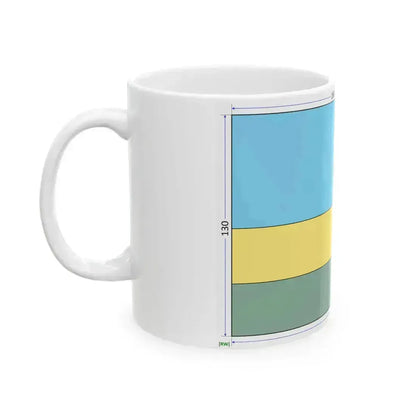 Flag of Rwanda construction sheet (Rwanda) White Coffee Mug - Go Mug Yourself