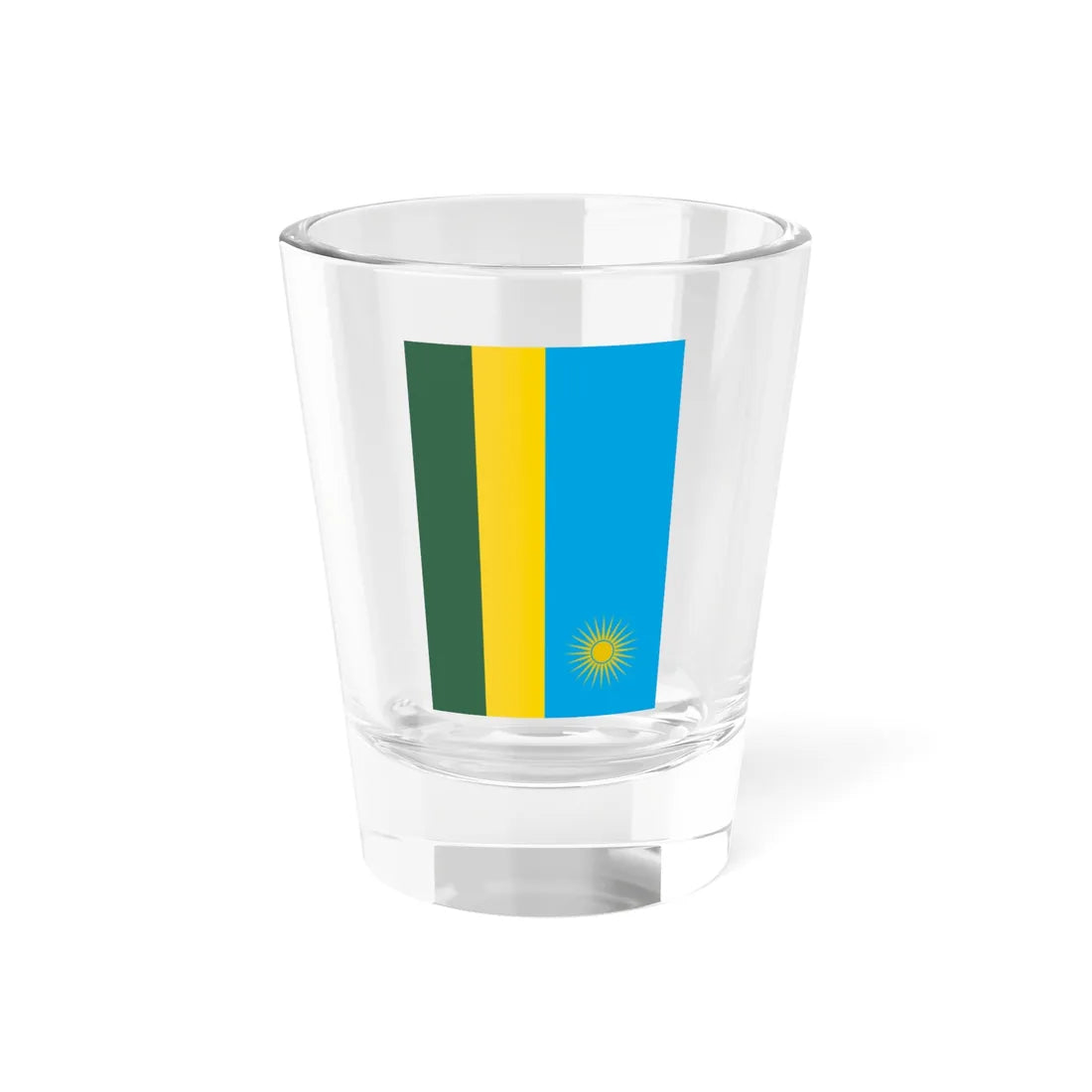 Flag of Rwanda rotated (Rwanda) Shot Glass 1.5oz 1.5oz - Go Mug Yourself