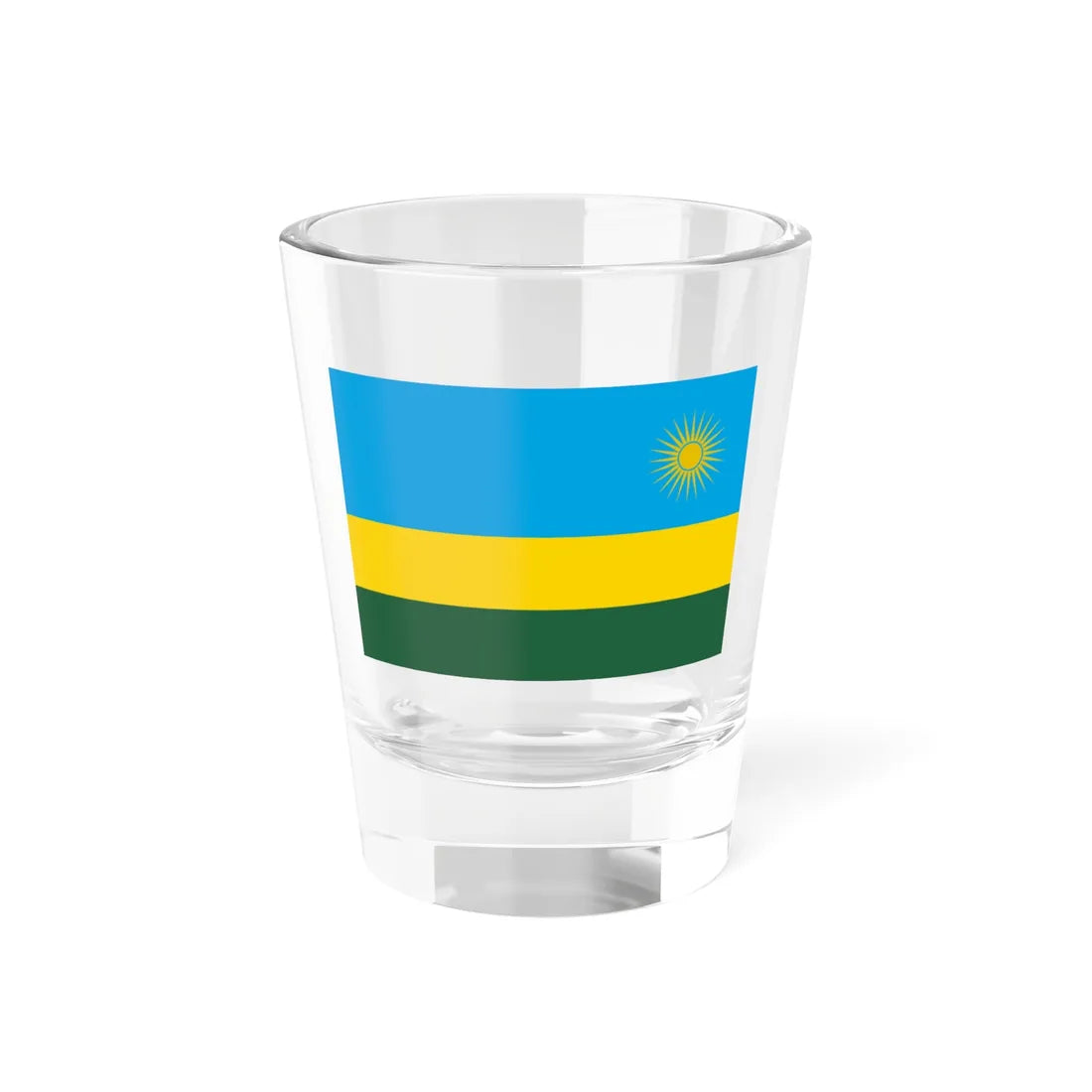 Flag of Rwanda (Rwanda) Shot Glass 1.5oz 1.5oz - Go Mug Yourself