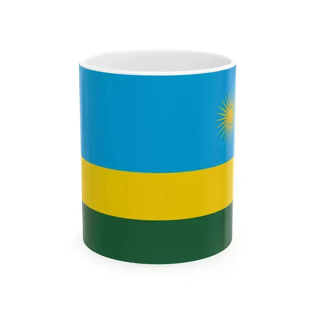 Flag of Rwanda (Rwanda) White Coffee Mug 11oz - Go Mug Yourself