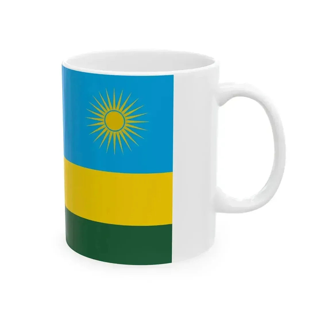 Flag of Rwanda (Rwanda) White Coffee Mug - Go Mug Yourself