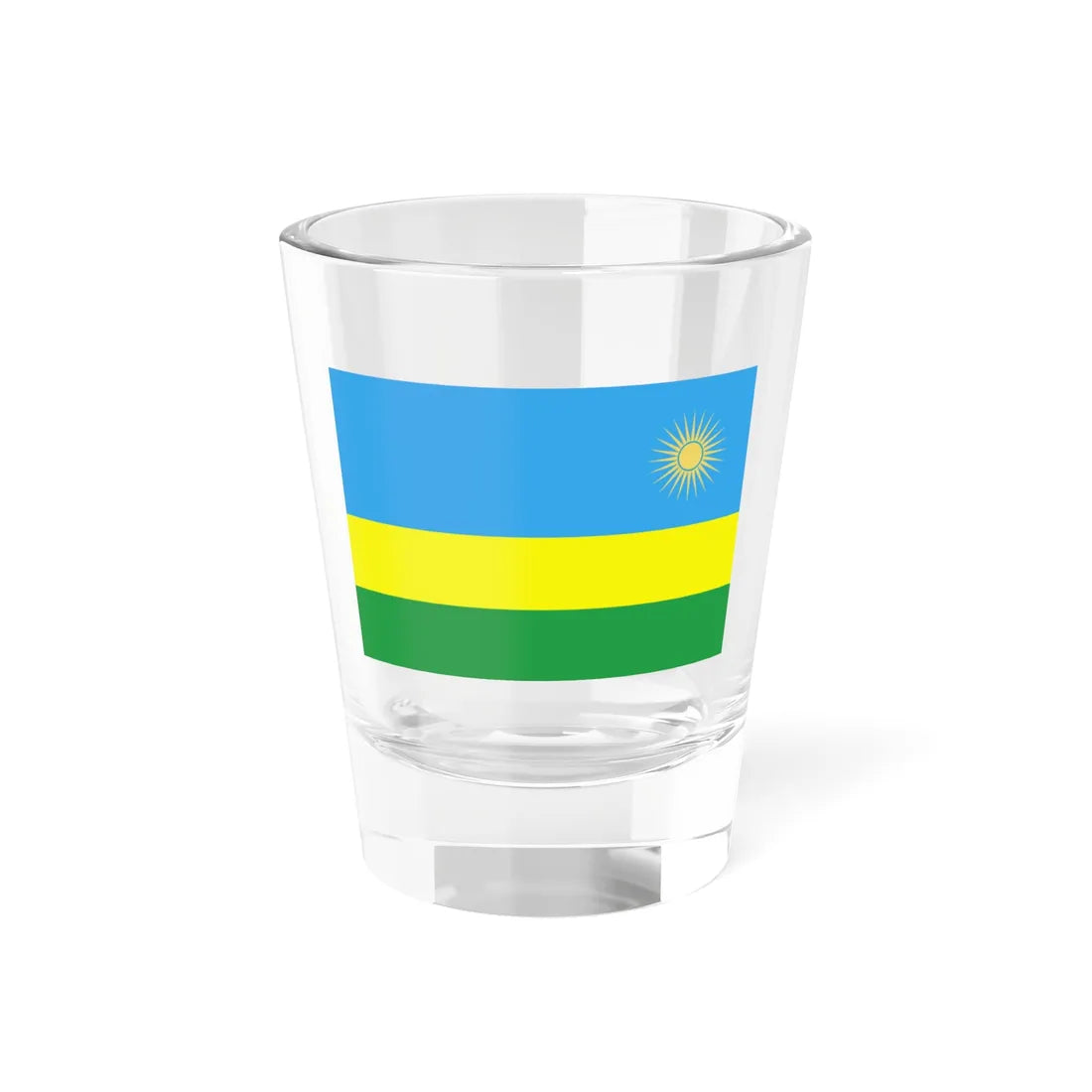 Flag of Rwanda WFB 2004 (Rwanda) Shot Glass 1.5oz 1.5oz - Go Mug Yourself