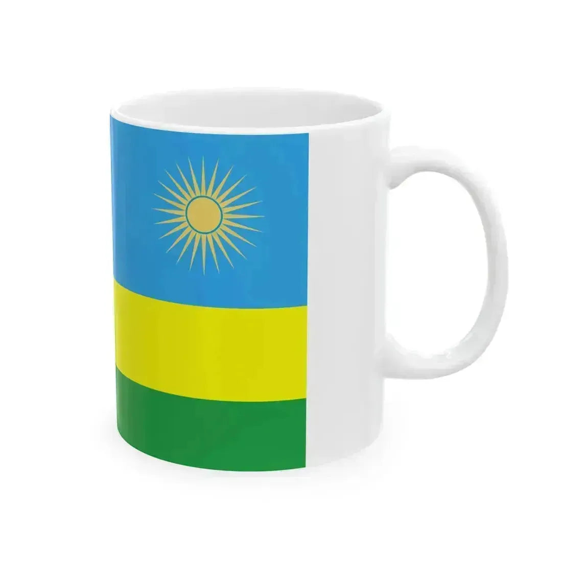 Flag of Rwanda WFB 2004 (Rwanda) White Coffee Mug - Go Mug Yourself