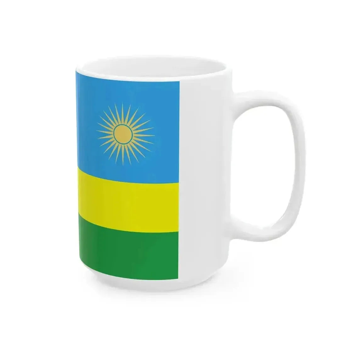 Flag of Rwanda WFB 2004 (Rwanda) White Coffee Mug - Go Mug Yourself