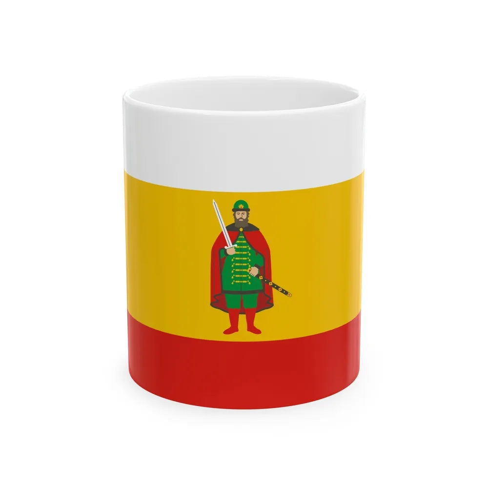 Flag of Ryazan Oblast Russia - White Coffee Mug-11oz-Go Mug Yourself